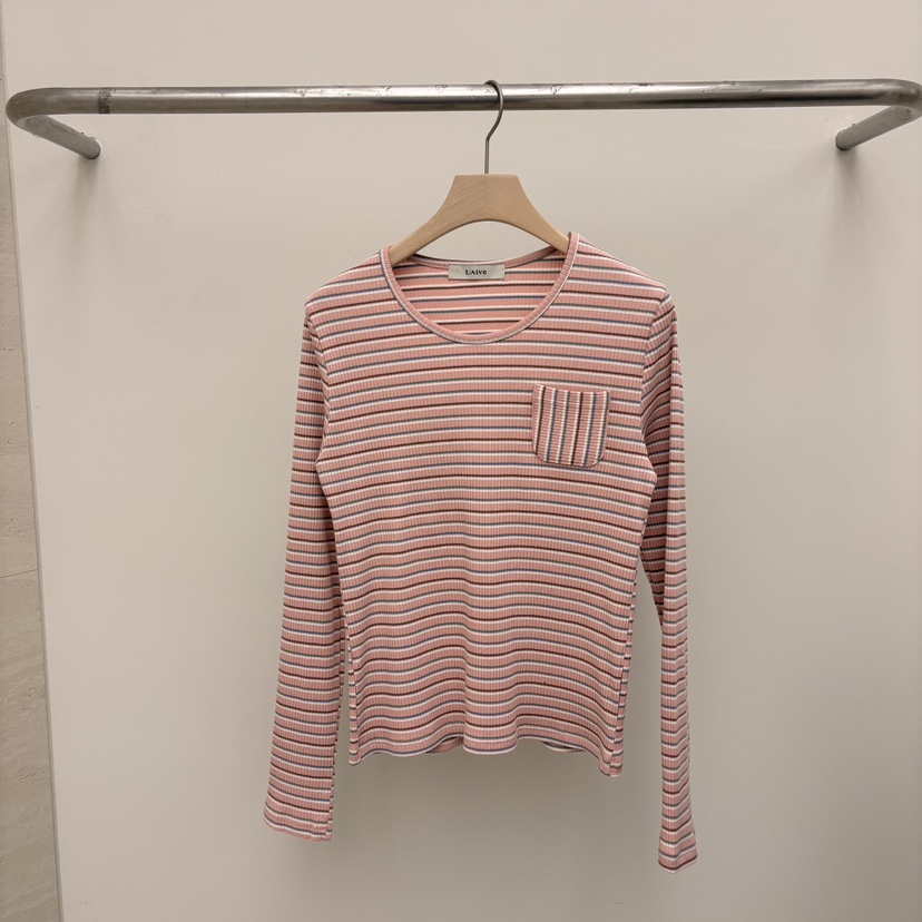 LAIVE韓國東大門直郵女士新款人氣26春夏熱賣休閑長袖T恤LAIVE長袖T恤圖色1