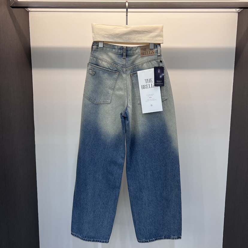 BRELLIN韓國直郵女裝新品26春夏熱賣牛仔褲水洗牛仔布復古BRELLIN牛仔褲