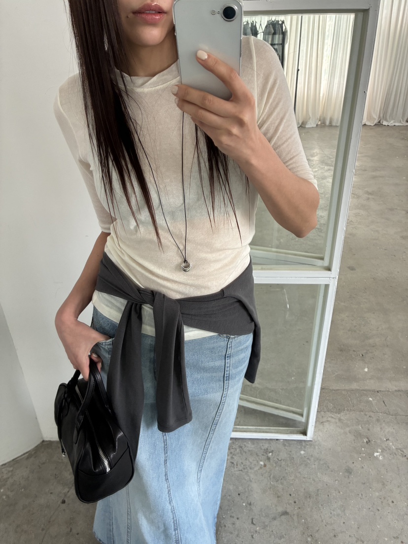 ACME韓國直郵女士新品推薦休閑人氣26春夏時尚T恤美利奴羊毛ACMET恤