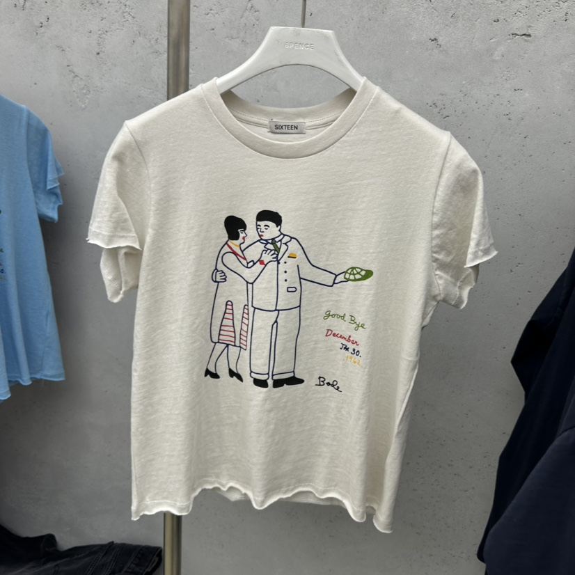 SIXTEEN韓國代購女裝新款人氣26春夏休閑職業熱賣時尚T恤SIXTEENT恤圖色1