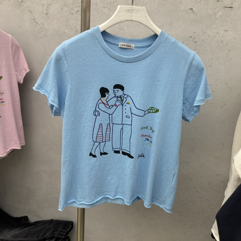 SIXTEEN韓國代購女裝新款人氣26春夏休閑職業熱賣時尚T恤SIXTEENT恤圖色2