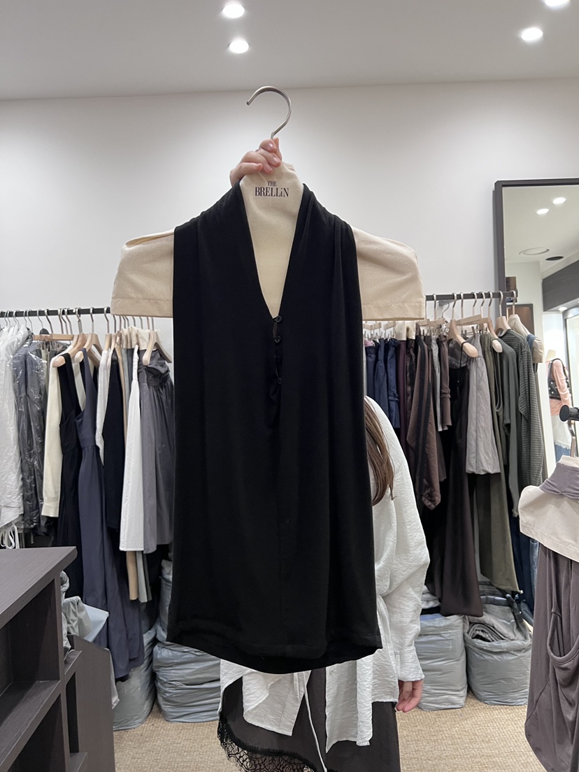 BRELLIN韓國直郵女裝新款休閑26春夏推薦吊帶背心紐扣背心BRELLIN吊帶/背心圖色3