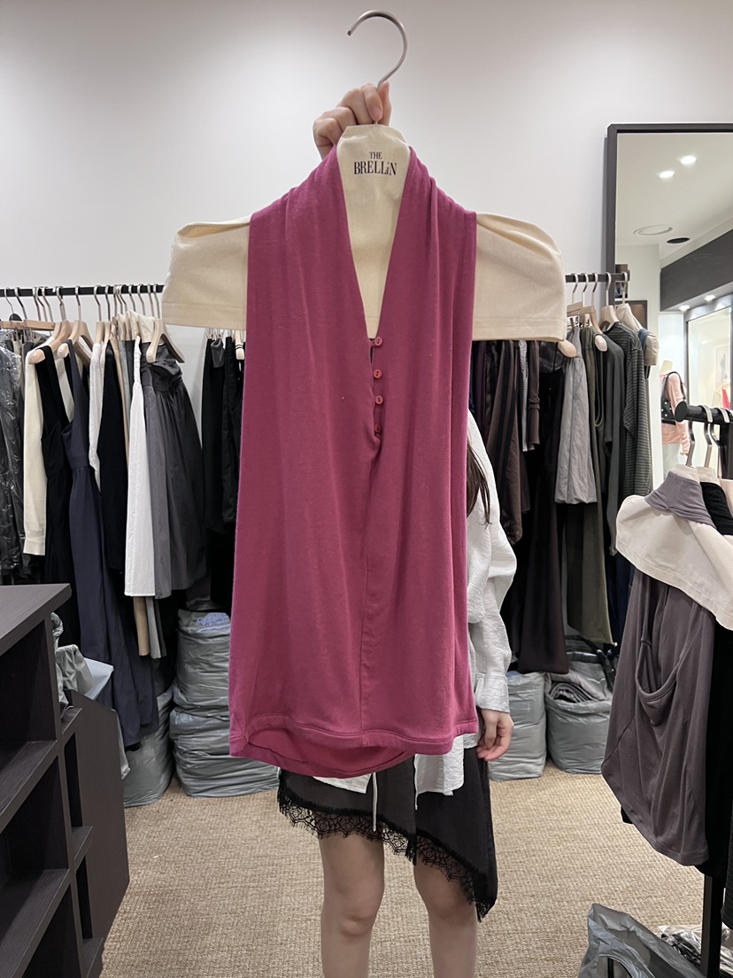 BRELLIN韓國直郵女裝新款休閑26春夏推薦吊帶背心紐扣背心BRELLIN吊帶/背心圖色4