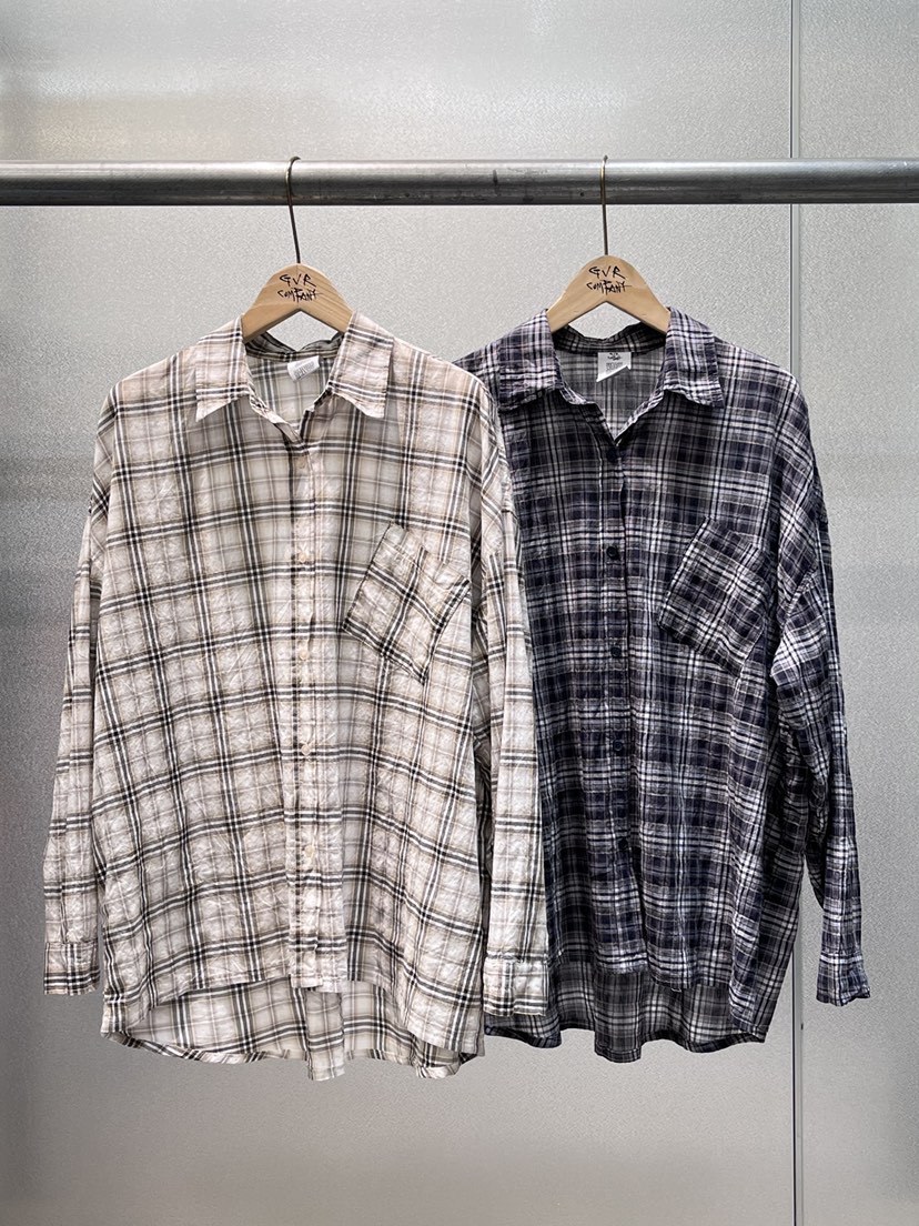 GVR COMPANY/RAWOO韓國直郵實拍女士新款時尚襯衫蕾絲衫格紋GVR COMPANY/RAWOO襯衫/蕾絲衫