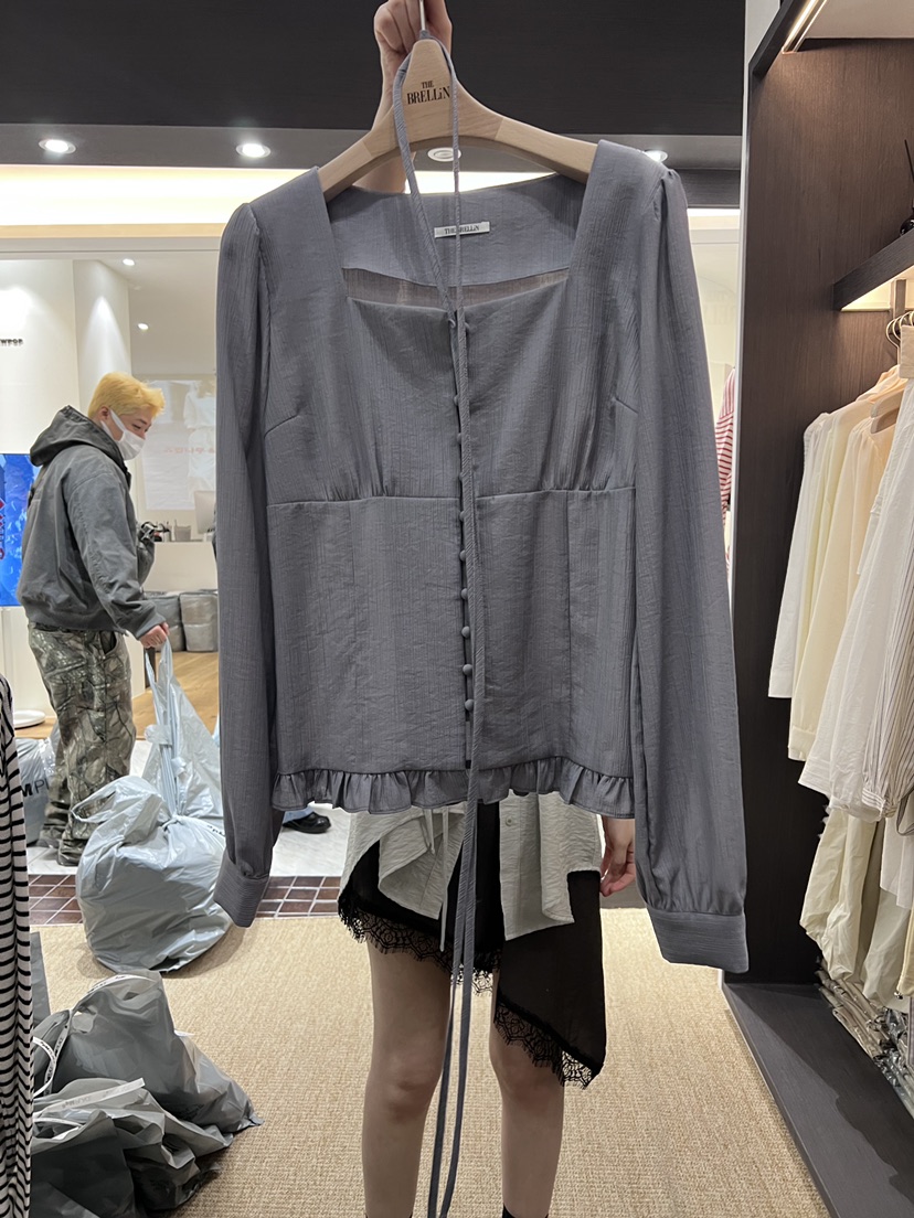 BRELLIN韓國東大門代購女裝新品熱賣人氣時尚職業襯衫蕾絲衫BRELLIN襯衫/蕾絲衫圖色2