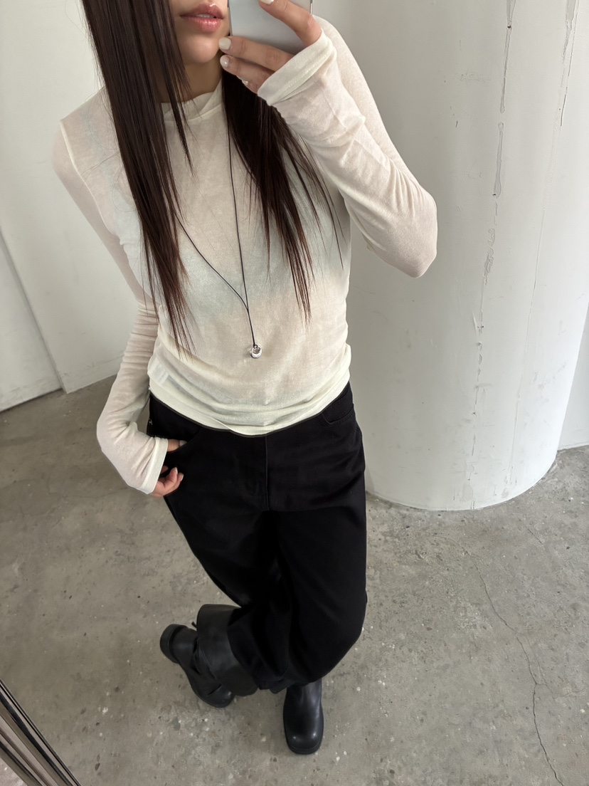 ACME韓國東大門直郵女裝新款休閑職業時尚長袖T恤美利奴羊毛ACME長袖T恤