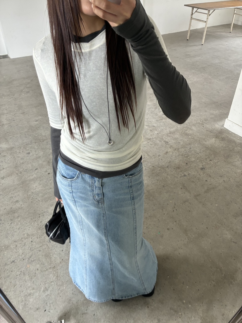 ACME韓國東大門直郵女裝新款休閑職業時尚長袖T恤美利奴羊毛ACME長袖T恤