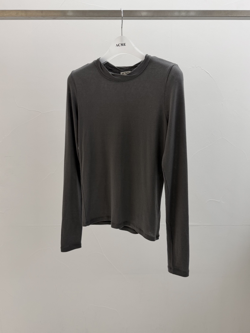 ACME韓國東大門直郵女裝新款休閑職業時尚長袖T恤美利奴羊毛ACME長袖T恤圖色3墨色