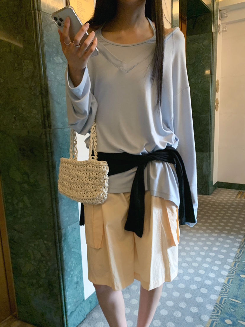 JKICHI韓國直郵實拍女裝新品職業人氣時尚休閑長袖T恤假兩件JKICHI長袖T恤