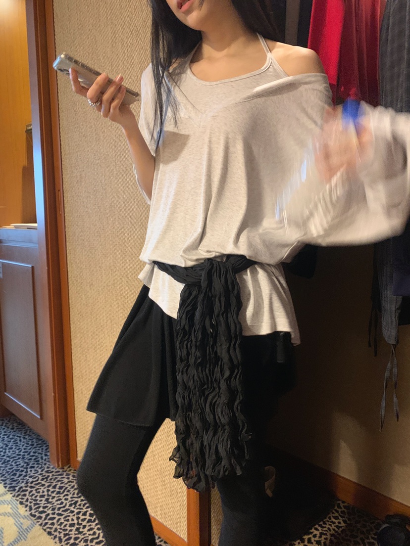 JKICHI韓國直郵實拍女裝新品職業人氣時尚休閑長袖T恤假兩件JKICHI長袖T恤