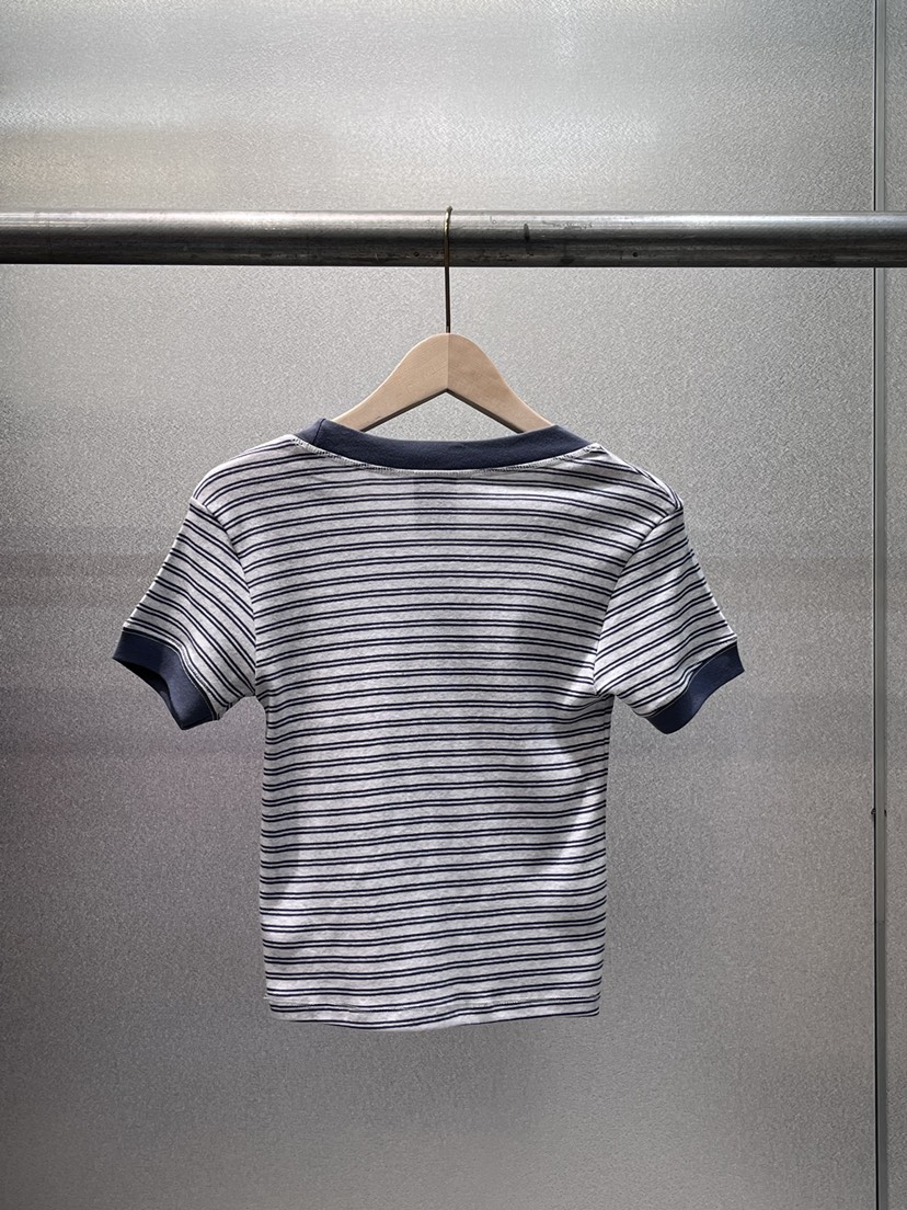GVR COMPANY/RAWOO韓國直郵女士新品職業休閑時尚T恤條紋GVR COMPANY/RAWOOT恤