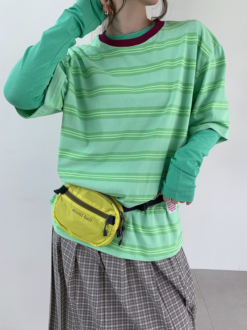 JKICHI韓國直郵實拍女裝新款時尚人氣26春夏T恤不含內搭條紋JKICHIT恤