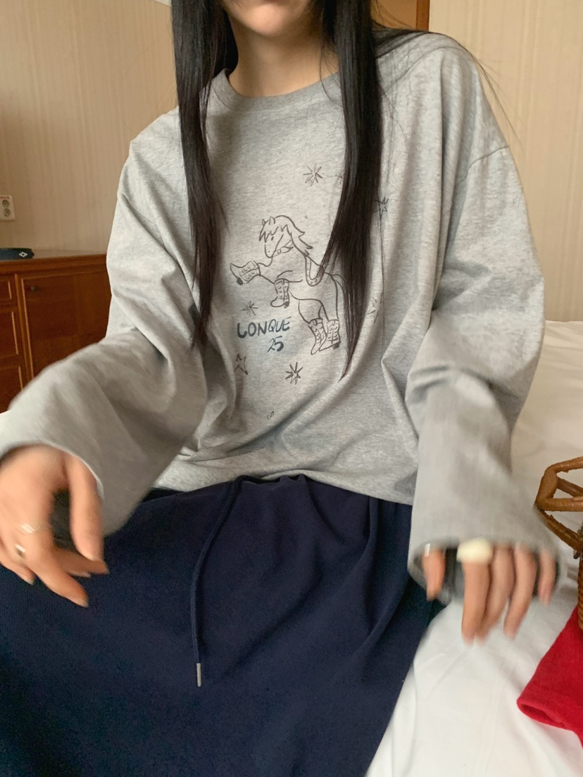 JKICHI韓國東大門代購女裝新品推薦時尚26春夏長袖T恤不含飾品JKICHI長袖T恤