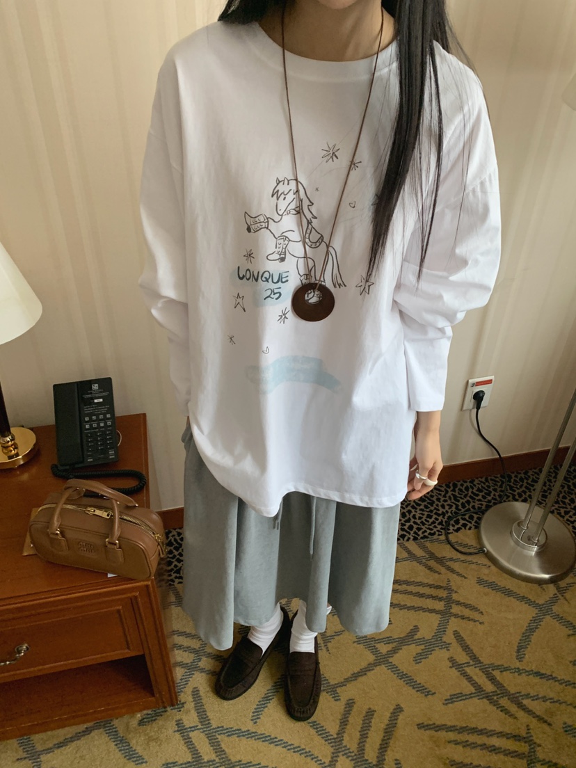 JKICHI韓國東大門代購女裝新品推薦時尚26春夏長袖T恤不含飾品JKICHI長袖T恤