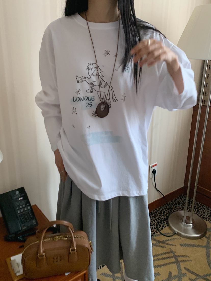 JKICHI韓國東大門代購女裝新品推薦時尚26春夏長袖T恤不含飾品JKICHI長袖T恤