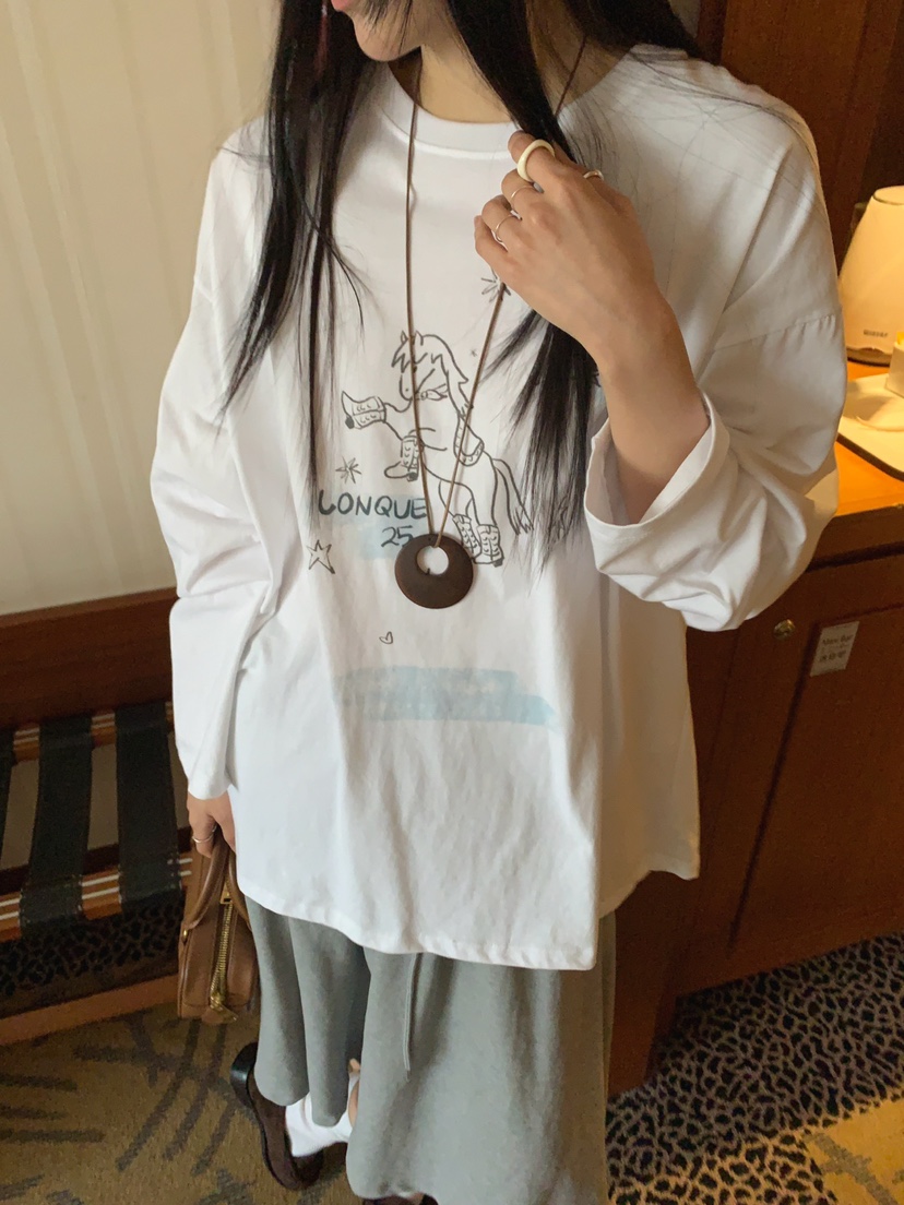 JKICHI韓國東大門代購女裝新品推薦時尚26春夏長袖T恤不含飾品JKICHI長袖T恤圖色1