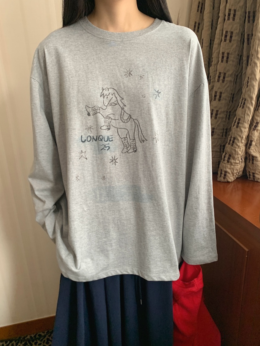 JKICHI韓國東大門代購女裝新品推薦時尚26春夏長袖T恤不含飾品JKICHI長袖T恤圖色2