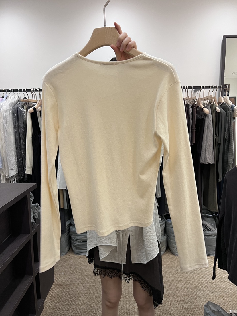 BRELLIN韓國東大門直郵女士新品休閑人氣職業26春夏長袖T恤BRELLIN長袖T恤