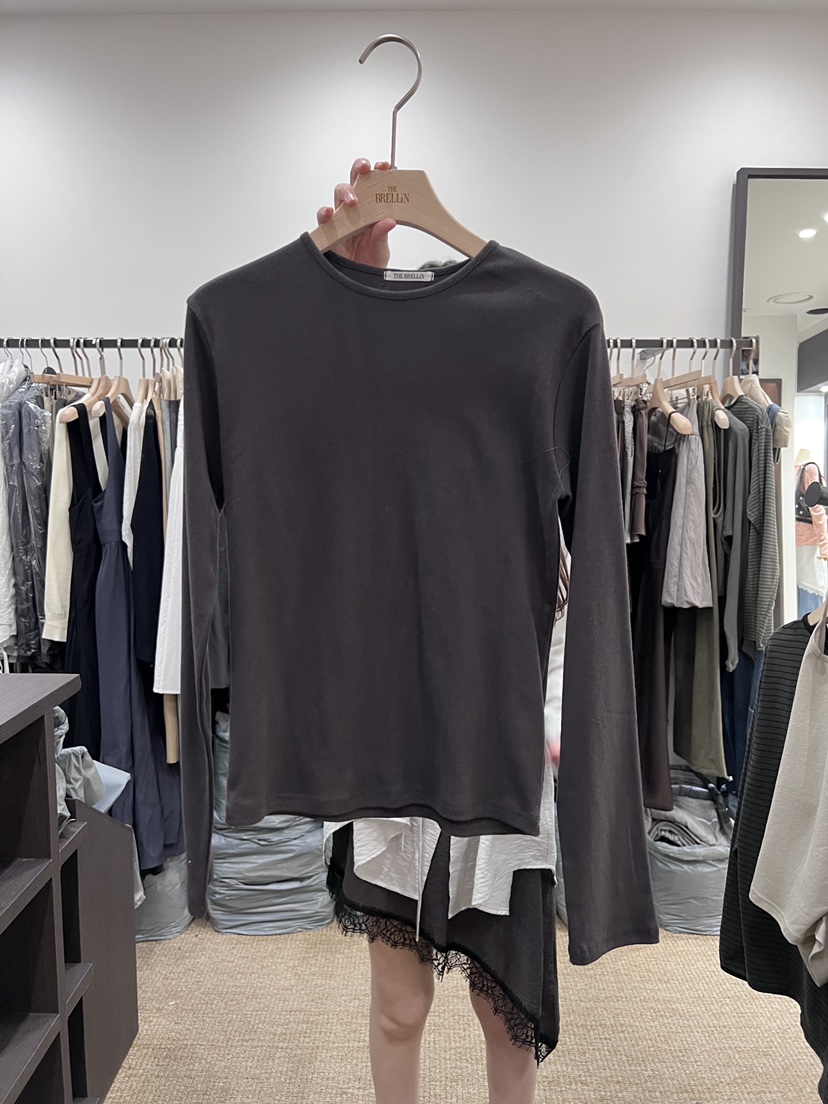 BRELLIN韓國東大門直郵女士新品休閑人氣職業26春夏長袖T恤BRELLIN長袖T恤圖色2