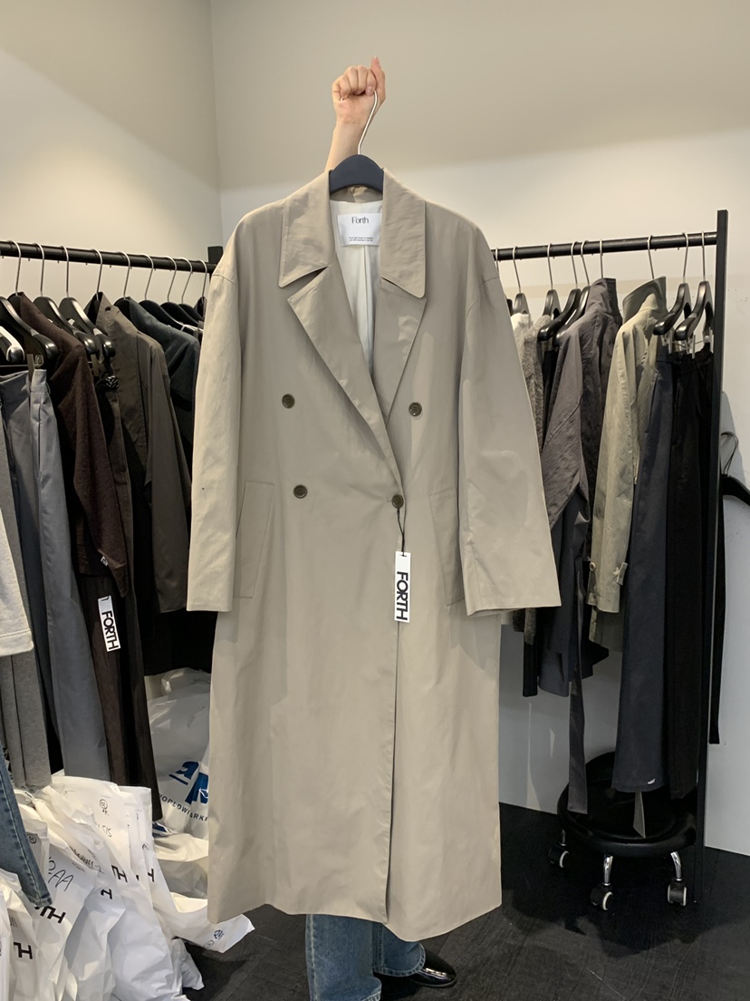 FORTH韓國直郵女士新款26春夏職業人氣熱賣休閑時尚長款風衣FORTH長款風衣圖色1