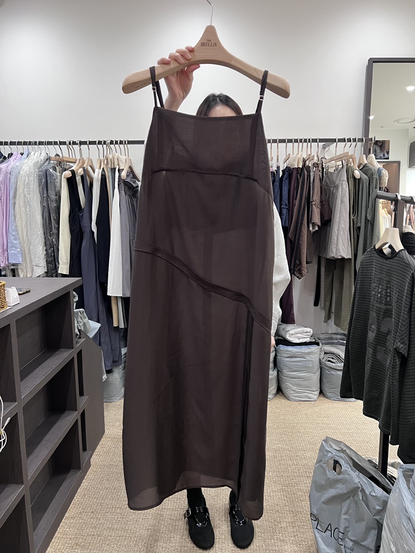 BRELLIN韓國代購女裝新款時尚職業休閑熱賣26春夏連衣裙條紋BRELLIN連衣裙圖色2