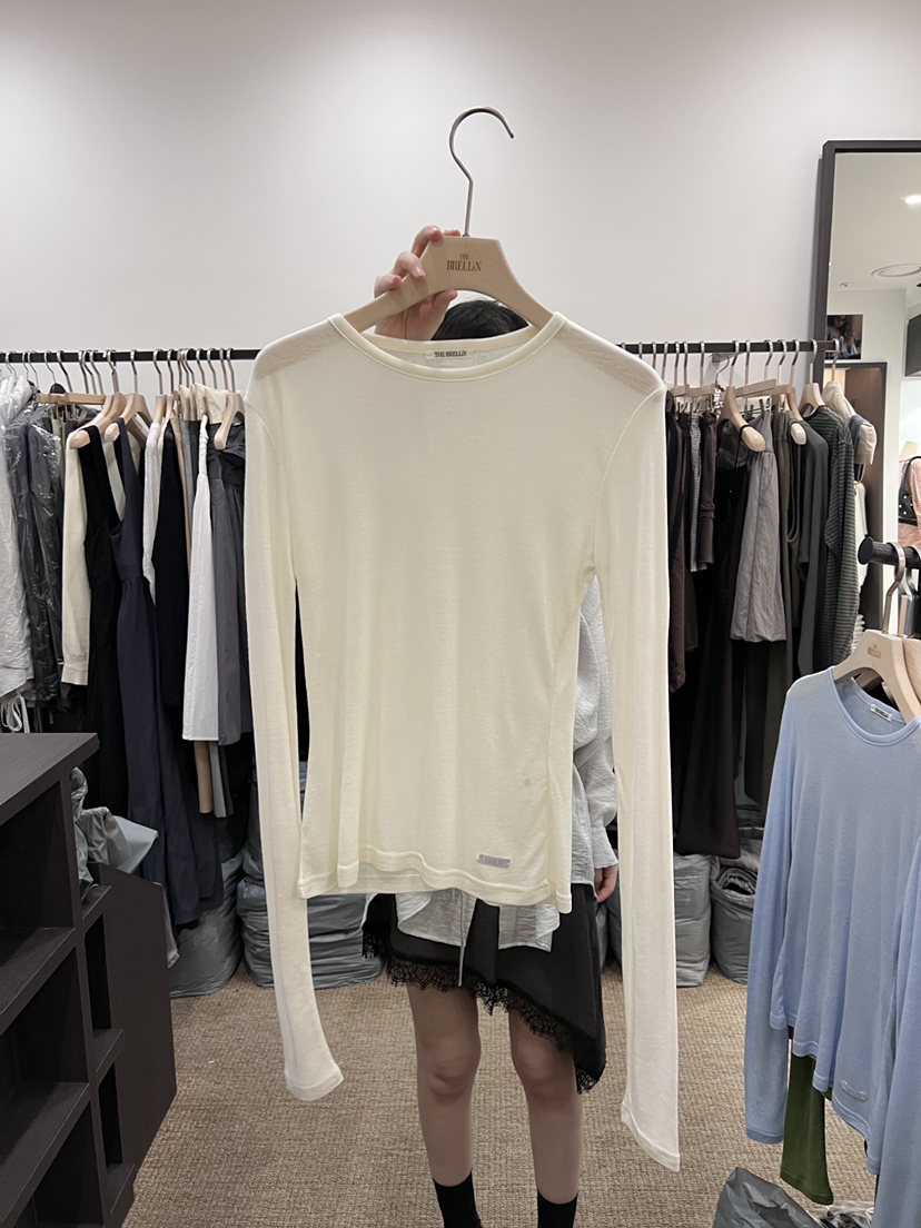 BRELLIN韓國東大門代購女裝新品人氣休閑熱賣推薦長袖T恤BRELLIN長袖T恤圖色1