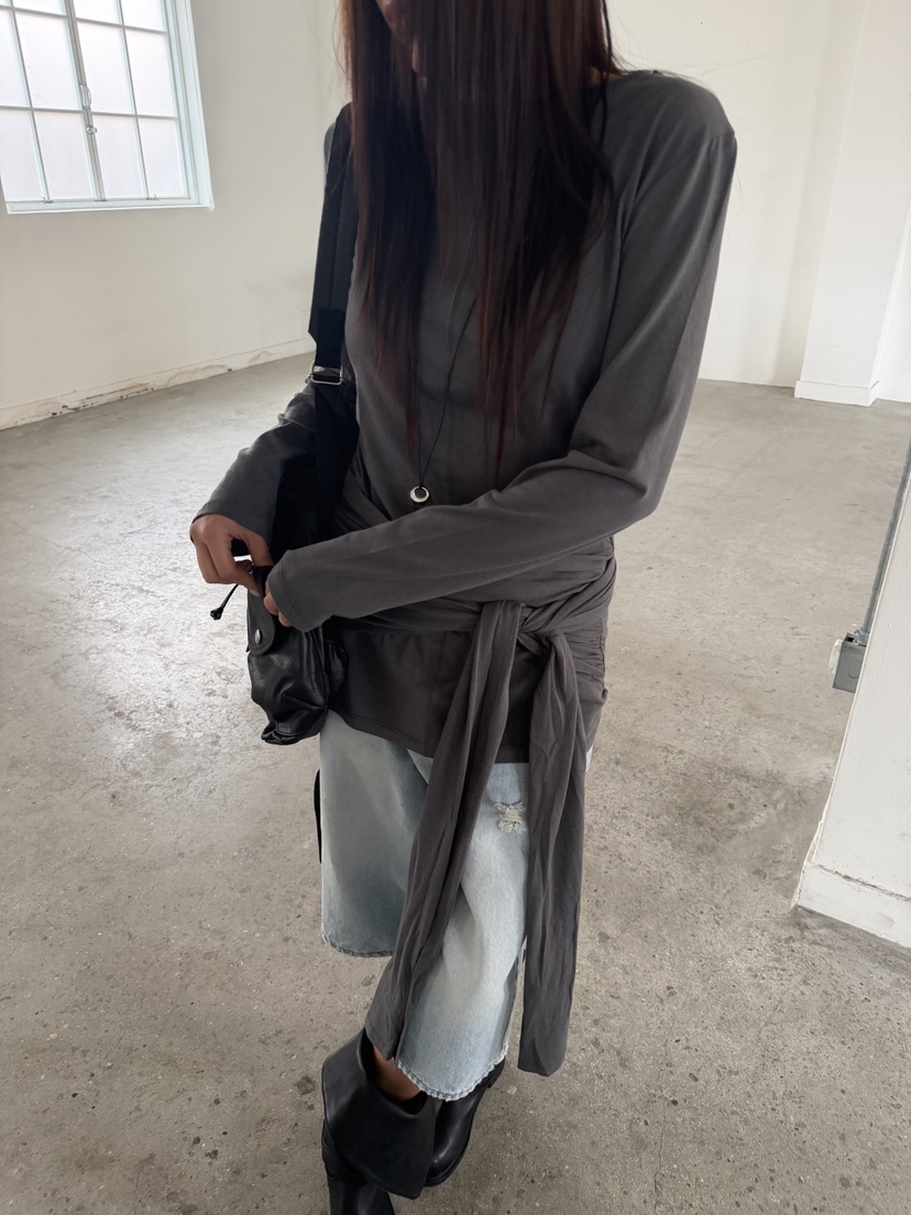 ACME韓國代購女裝新款時尚人氣職業推薦休閑26春夏長袖T恤ACME長袖T恤