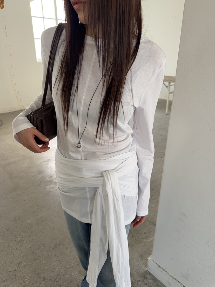 ACME韓國代購女裝新款時尚人氣職業推薦休閑26春夏長袖T恤ACME長袖T恤