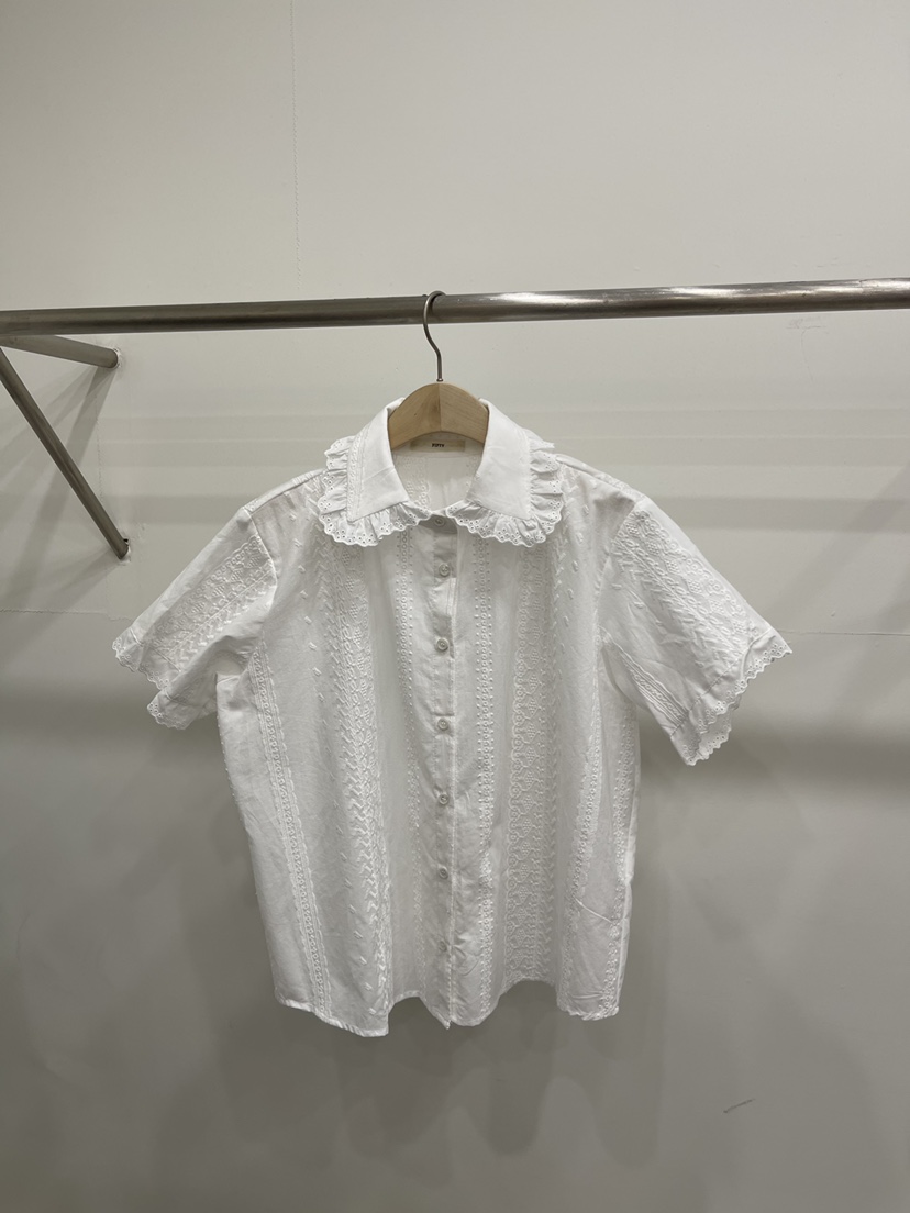 FIFTY韓國代購女士新品人氣時尚26春夏熱賣休閑襯衫蕾絲衫FIFTY襯衫/蕾絲衫圖色1