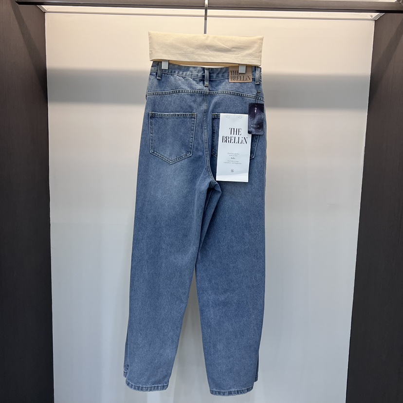 BRELLIN韓國東大門直郵女士新品休閑熱賣26春夏職業牛仔褲BRELLIN牛仔褲