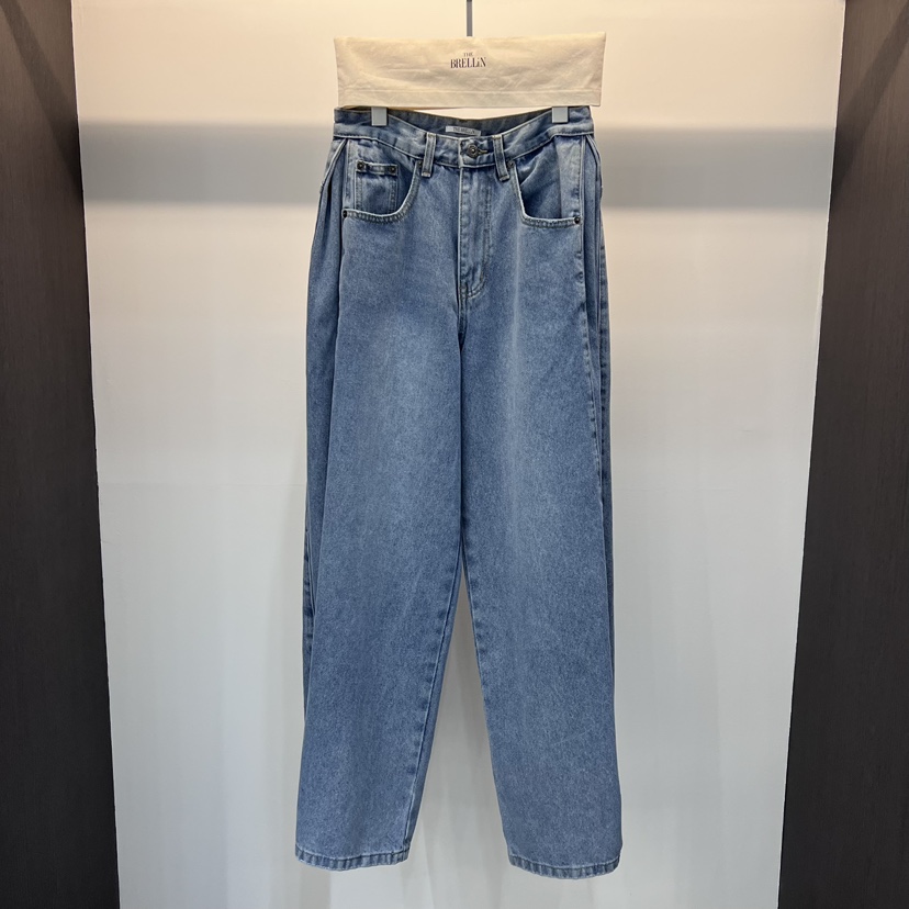 BRELLIN韓國東大門直郵女士新品休閑熱賣26春夏職業牛仔褲BRELLIN牛仔褲圖色1