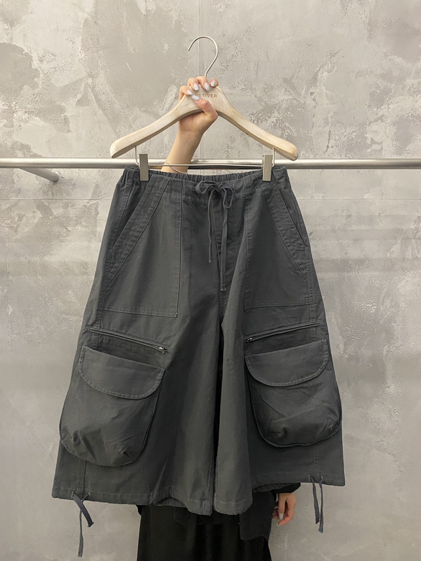 THE VETIVER-A東大門代購女裝新款時尚休閑人氣短褲拉鏈VETIVER短褲圖色1墨色