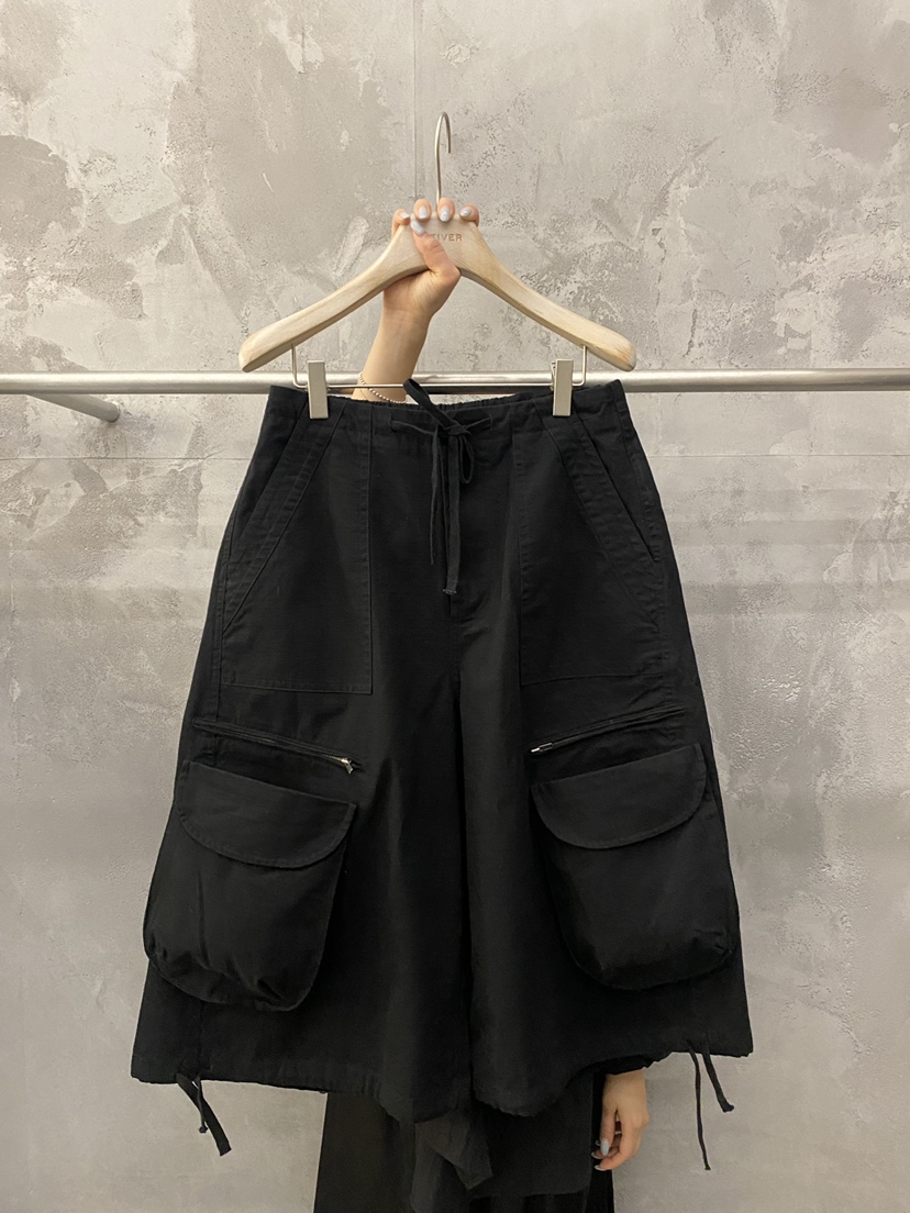 THE VETIVER-A東大門代購女裝新款時尚休閑人氣短褲拉鏈VETIVER短褲圖色2黑色