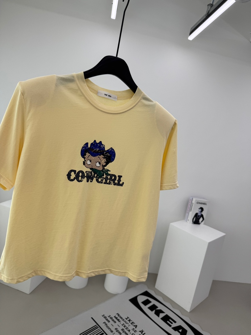 RED-A韓國東大門直郵女士新品時尚26春夏休閑熱賣人氣T恤RED-AT恤圖色1