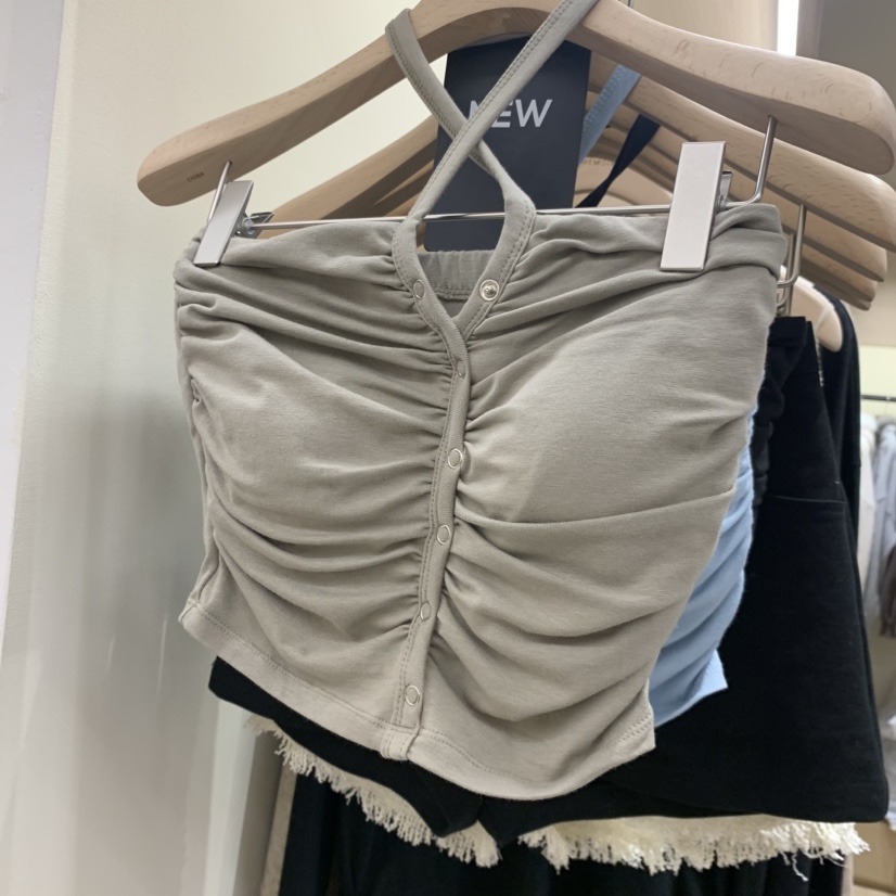 MEMOIRE韓國直郵女士新品真品推薦休閑人氣26春夏吊帶背心褶皺MEMOIRE吊帶/背心圖色2