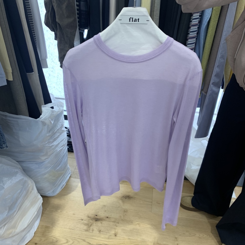 FLAT韓國東大門代購女士新品26春夏熱賣職業推薦時尚長袖T恤FLAT長袖T恤圖色1