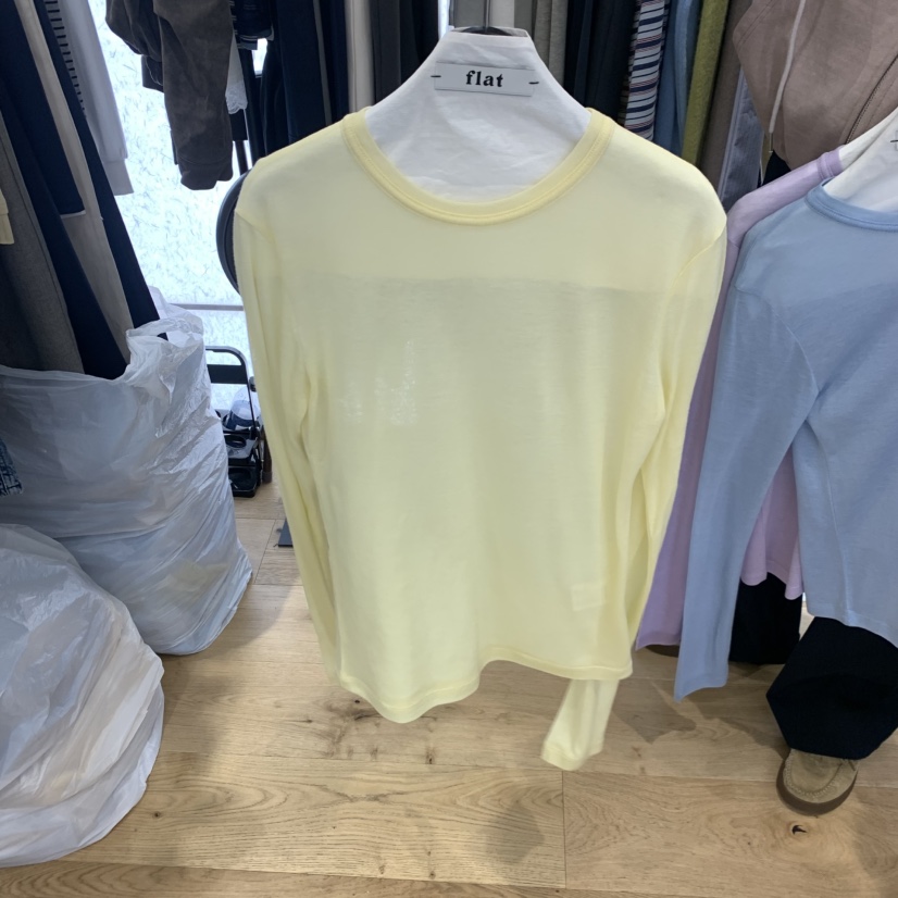 FLAT韓國東大門代購女士新品26春夏熱賣職業推薦時尚長袖T恤FLAT長袖T恤圖色3
