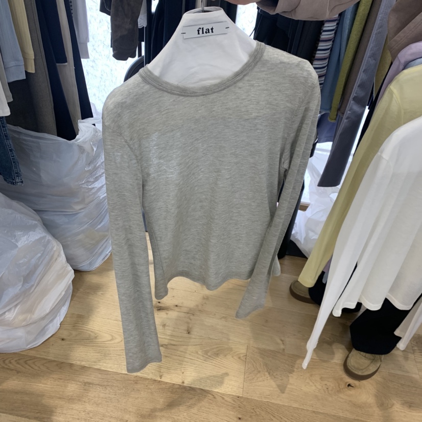 FLAT韓國東大門代購女士新品26春夏熱賣職業推薦時尚長袖T恤FLAT長袖T恤圖色5