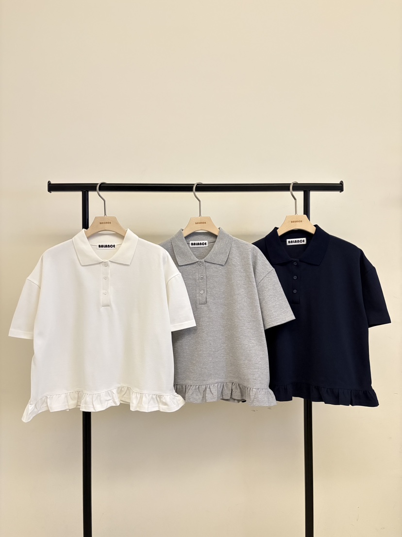 BALANCE韓國東大門代購女士新品休閑時尚熱賣職業T恤荷葉邊BALANCET恤