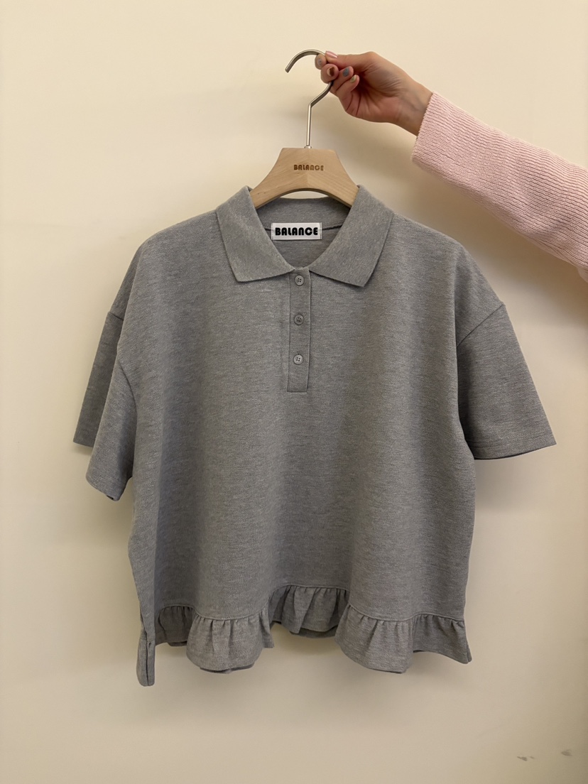 BALANCE韓國東大門代購女士新品休閑時尚熱賣職業T恤荷葉邊BALANCET恤圖色2