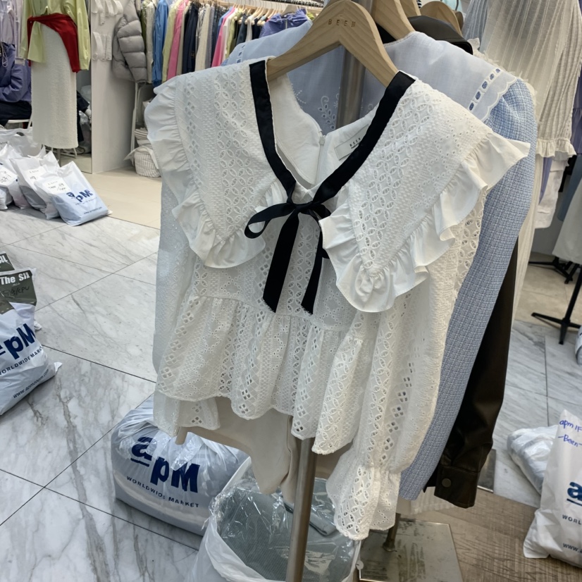 BEEN-A東大門實拍女裝新品真品時尚推薦人氣休閑襯衫蕾絲衫BEEN-A襯衫/蕾絲衫圖色1