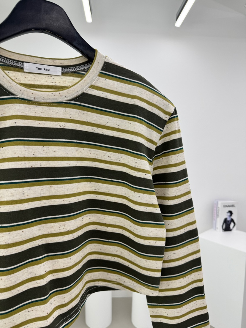RED-A韓國直郵女士新品26春夏推薦時尚人氣休閑長袖T恤條紋RED-A長袖T恤圖色3
