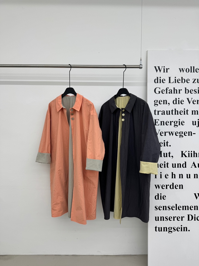 RED-A韓國直郵女裝新品人氣職業時尚長款風衣兩面穿雙面RED-A長款風衣