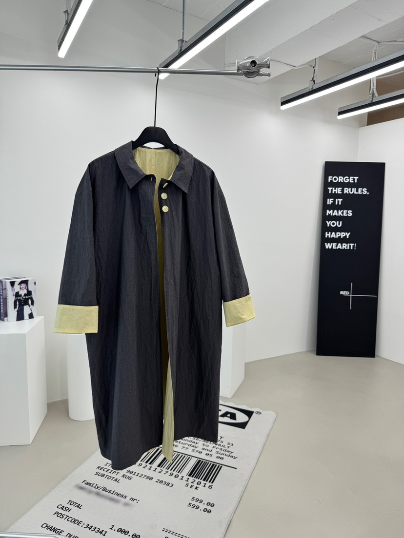 RED-A韓國直郵女裝新品人氣職業時尚長款風衣兩面穿雙面RED-A長款風衣圖色1