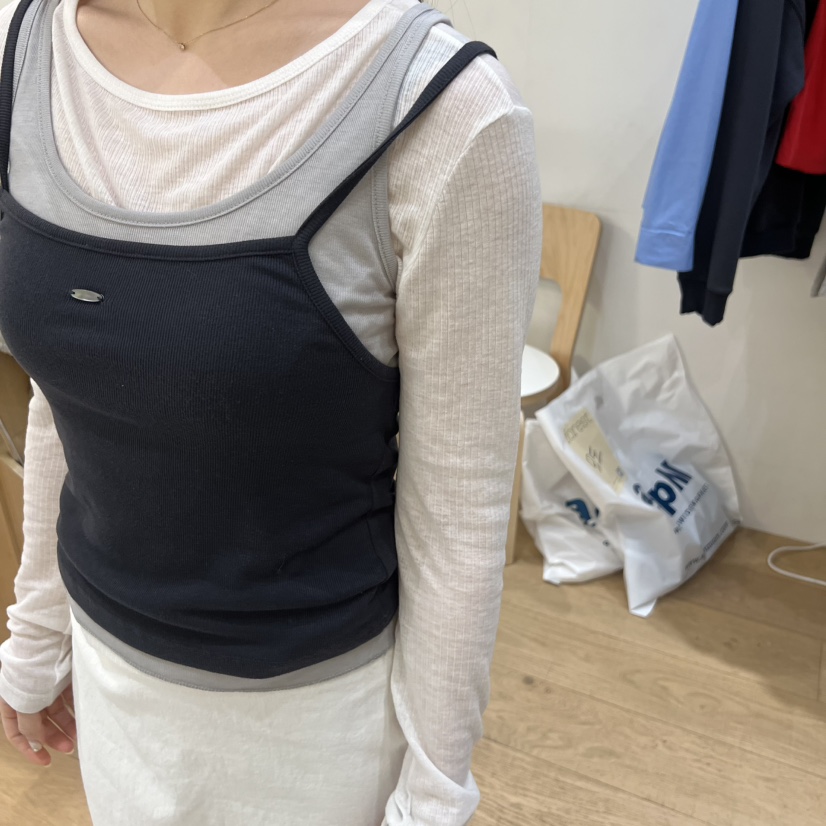 FOREST韓國直郵女士新款休閑時尚人氣長袖T恤天絲羊毛羅紋FOREST長袖T恤