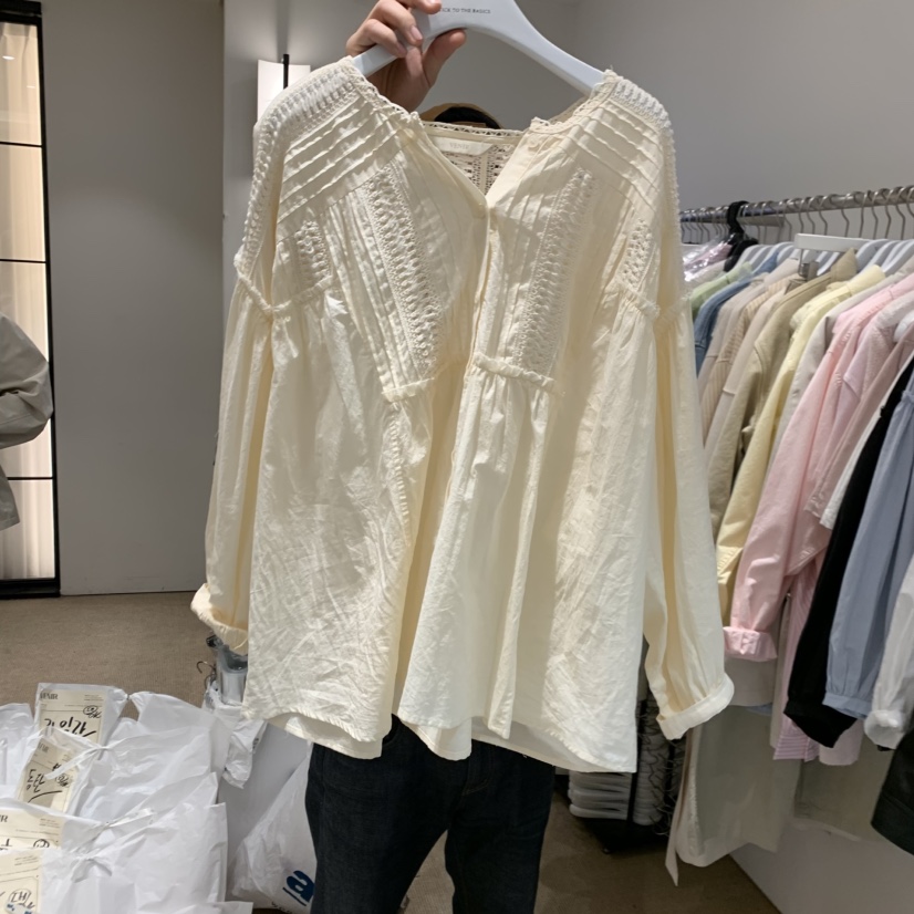 VENIR-a東大門實拍女士新品真品熱賣時尚推薦襯衫蕾絲衫VENIR-a襯衫/蕾絲衫圖色2