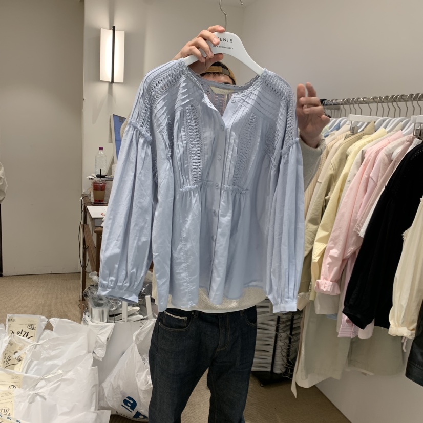 VENIR-a東大門實拍女士新品真品熱賣時尚推薦襯衫蕾絲衫VENIR-a襯衫/蕾絲衫圖色3