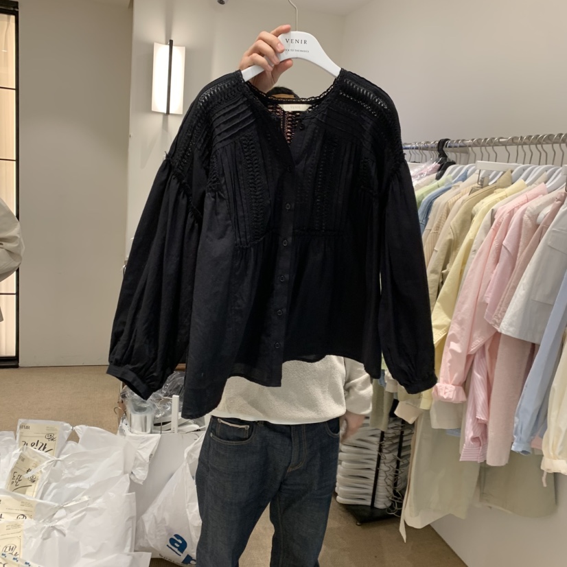 VENIR-a東大門實拍女士新品真品熱賣時尚推薦襯衫蕾絲衫VENIR-a襯衫/蕾絲衫圖色4