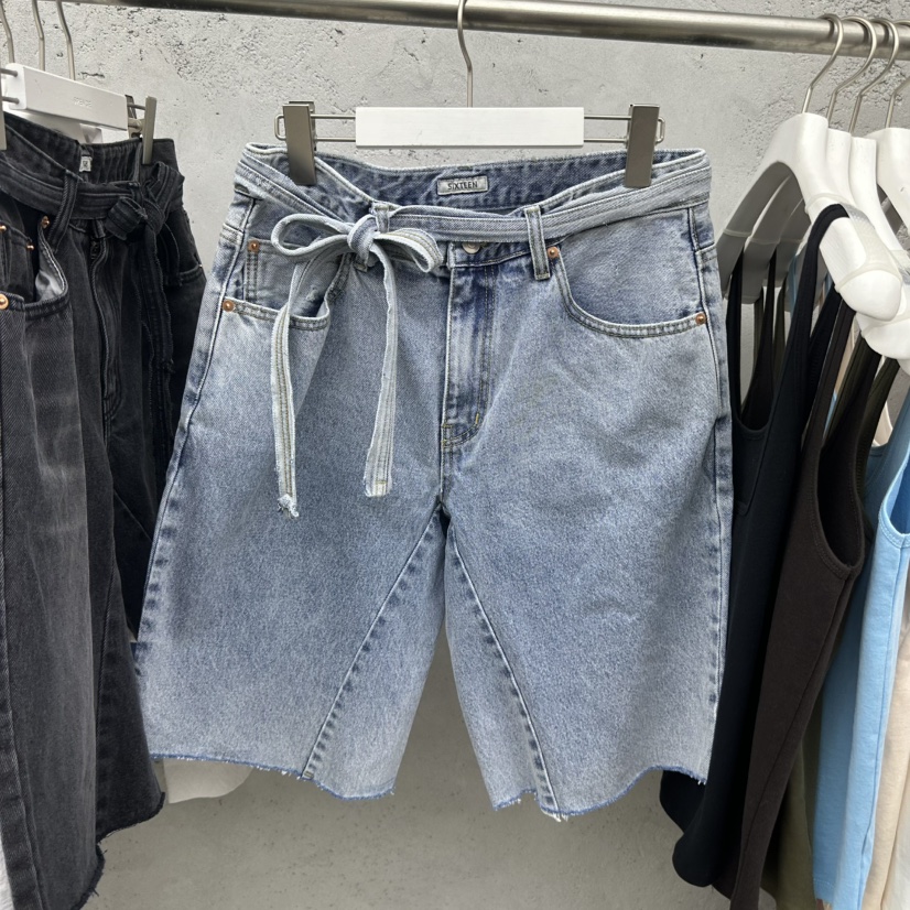 SIXTEEN韓國直郵女士新品人氣26春夏推薦職業時尚短褲系帶SIXTEEN短褲圖色1