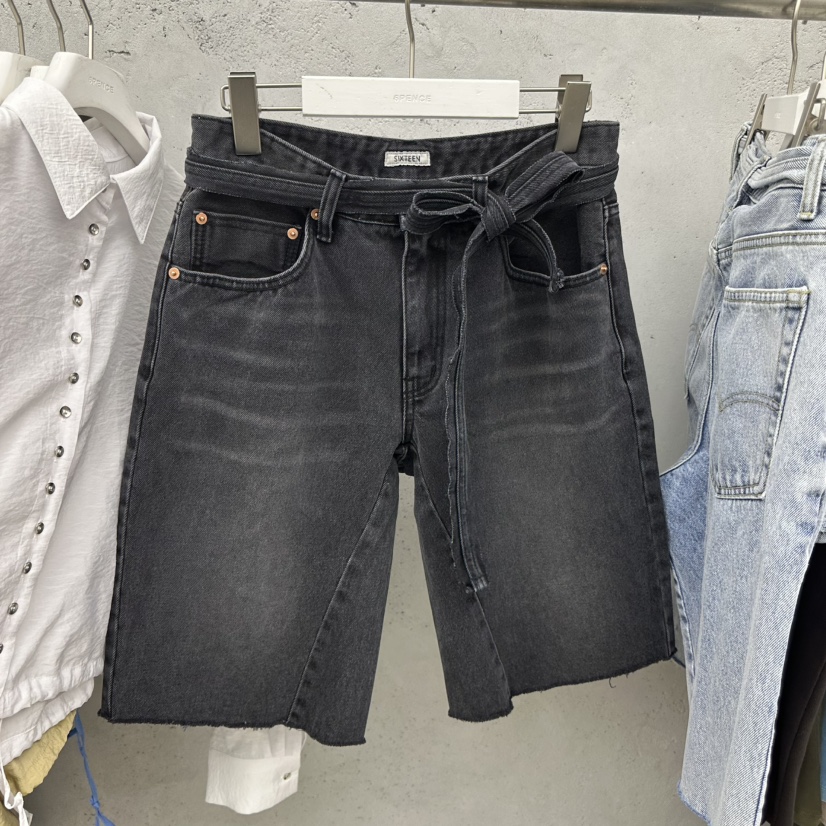 SIXTEEN韓國直郵女士新品人氣26春夏推薦職業時尚短褲系帶SIXTEEN短褲圖色2